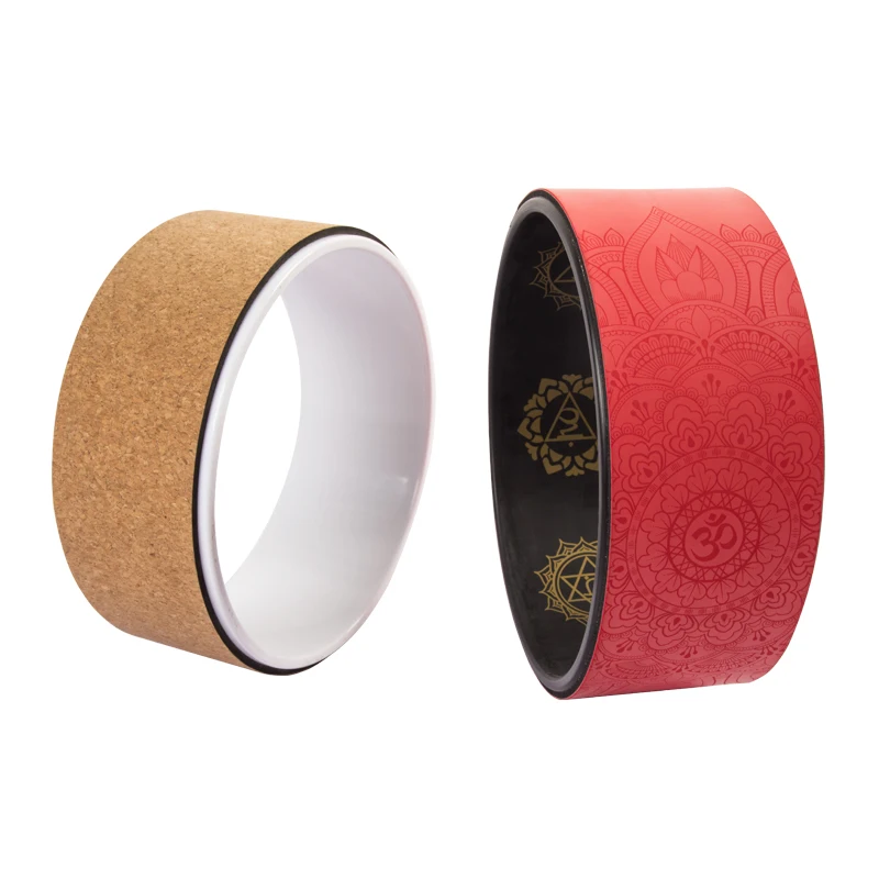 OEM Private Label Body Fitness Back Pain Prop Cork Pu Rubber Abs Yoga Pilates Wheel