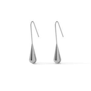 MW Custom Simple Long Hook Water Drop Earring Unique Non Tarnish Waterproof 18k Gold Plated Stainless Steel Fashion Jewelry