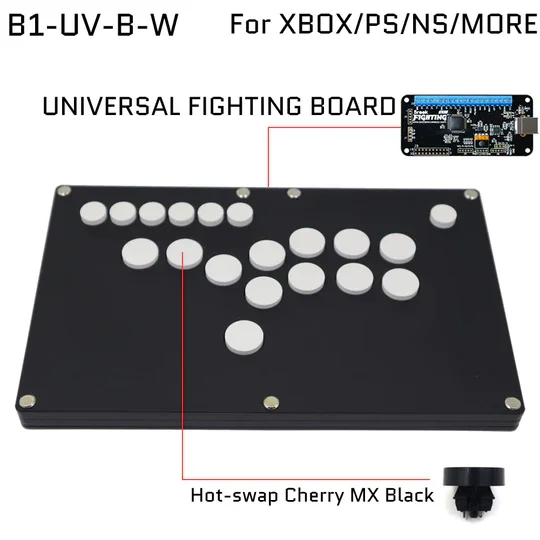 FIGHTBOX B1-B PC/PS/XBOX/SWITCHブラックマットアクリルパネル用