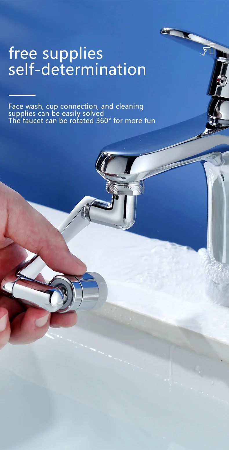 Faucet Splash Head Universal Degree Swivel Rotation Extender