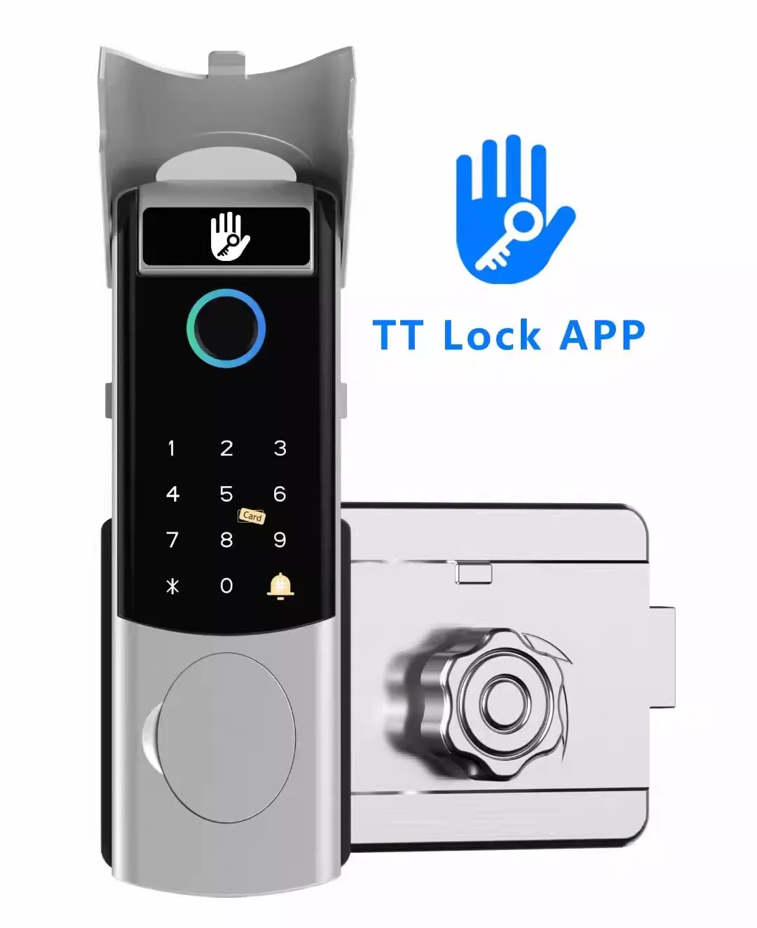 Apartment Tuya WiFi Smart Door Lock Anti Theft Waterproof Gate Double Cylinder Smart Rim Fingerprint Lock