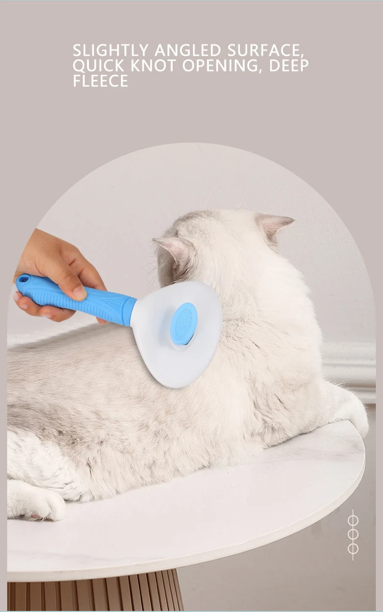 Portable Pet Hair Remover Comb Self Cleaning Slicker Cat Reusable Dog