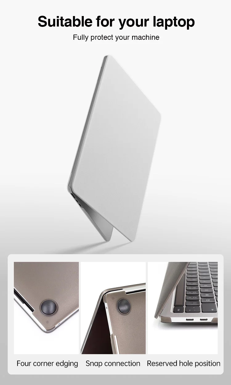 product laudtec slim pc laptop shell for macbook neo 13inch pure colour protective covers pp matte cases shockproof back cover pbk355549-10