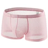 Pink fishnet mesh boxer briefs underwearshorts