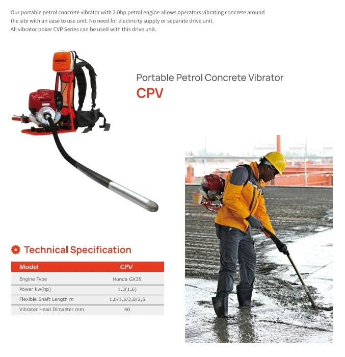 Good Quality Rechargeable Portable Concrete Vibrator Concrete Building Vibrator