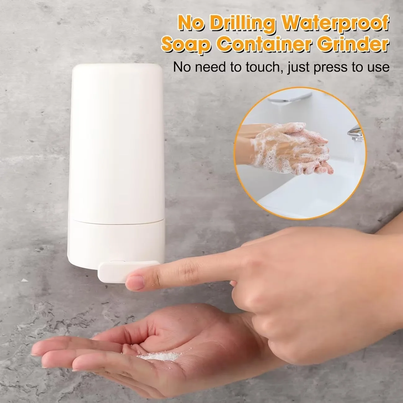Wall-Mounted Soap Grinder for Bar Soap, Featuring a No-Drill Design, Adjustable to Three Levels