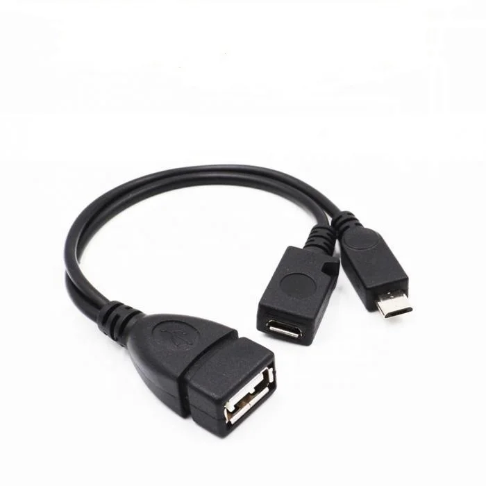 Wholesale 2 in 1 USB Female Splitter to 5Pin Male and Female Micro y Cable From m.alibaba.com