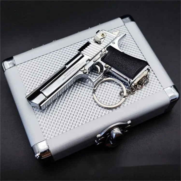 Fuya 13 Desert Eagle Full Metal Gun Model Toy Keychain Pendant Gift