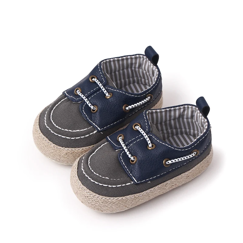 Soft Sole Lace-up Casual Baby Boy Shoes Prewalker Baby Shoes for Boys 2023 manufacture
