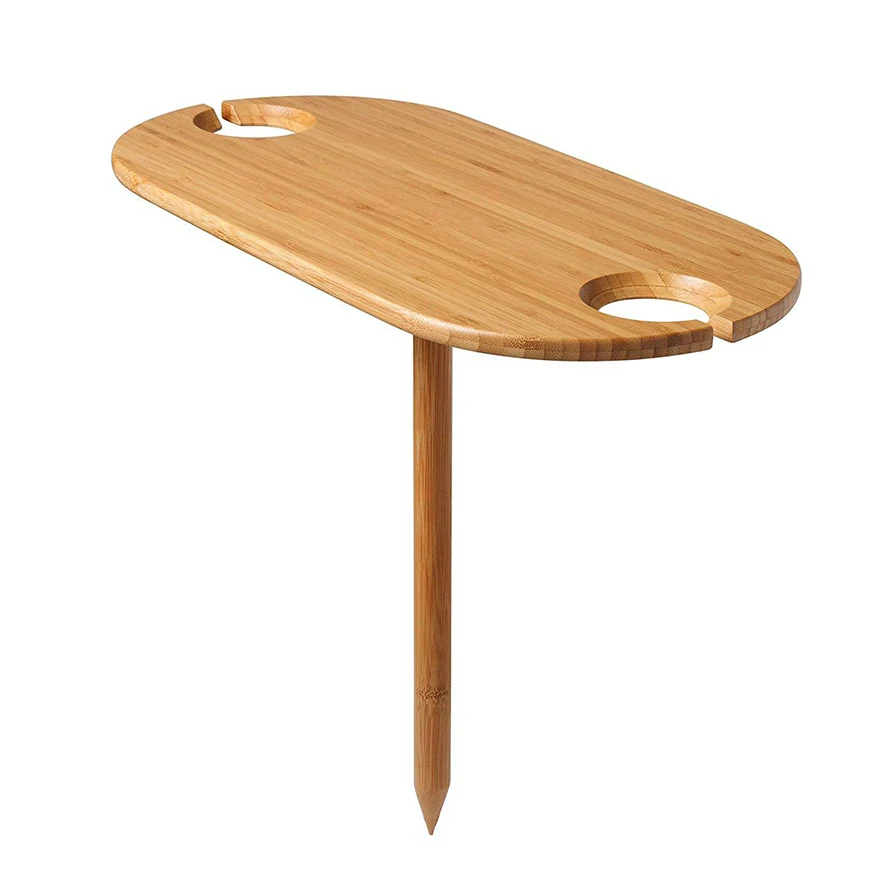 Уличные развлекательные вмещает 2 разборных стола для вина, деревянный стол, подставка для бокалов для вина, стол для пикника с наземным колышком