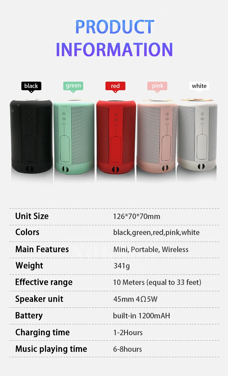 Wholesale Portable Bass Woofer Stereo Sound Speaker Box Mini Shower Waterproof Bluetooth Speaker - ANKUX.COM