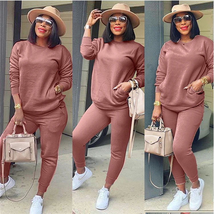 1082103 Hot Selling Womens Fall Clothing 2021 Ladies Two Piece Pants Set Tracksuit Outfits 2 Piece Set Women Clothing