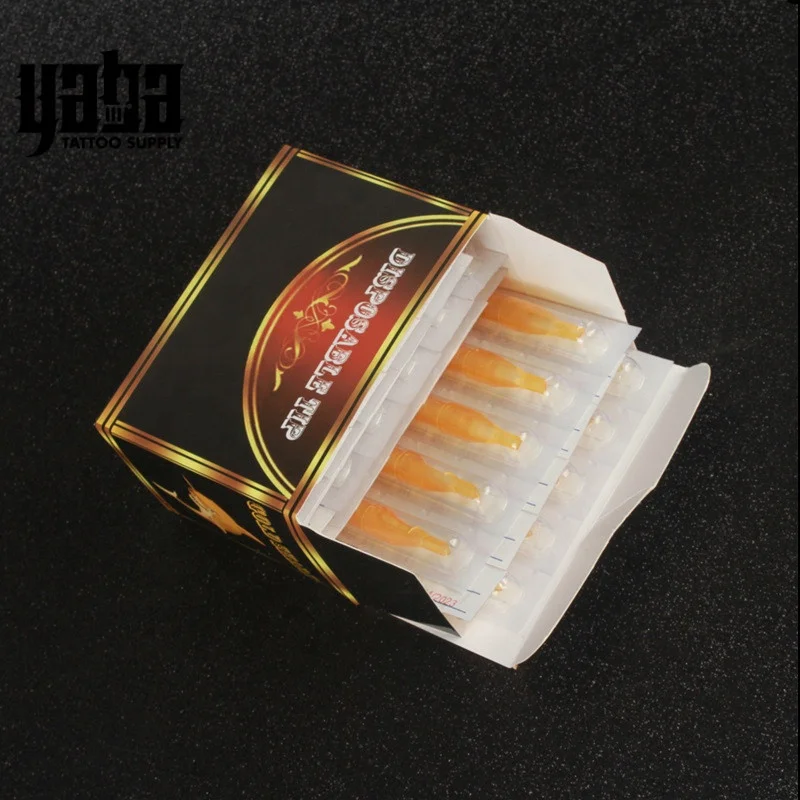 YABA High Capacity Customize Tattoo Gold Shark  Tattoo Disposable Plastic Tips