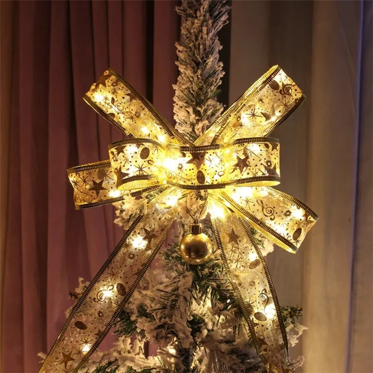 Battery Operated Colorful DIY Lace Light Christmas Led Glow Ribbon Lights for Home Xmas Tree Decorative