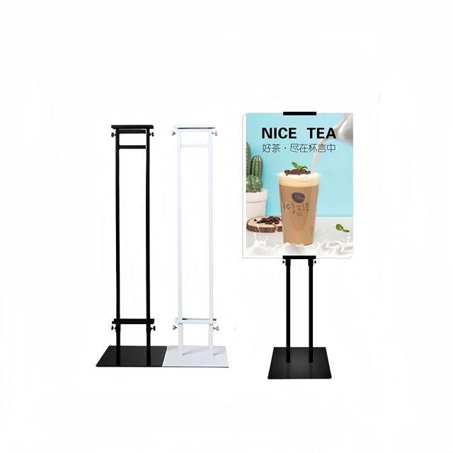 High Quality Factory Wholesale Double Sided Promotion Cardboard Sign Holder Advertising Metal Display Stand Poster Stand