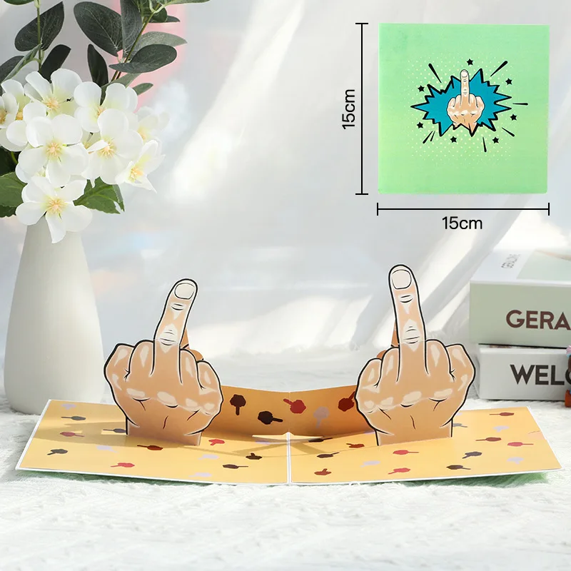 Biglietto Di Compleanno Pop-up 3D Con Gatto E Nastro - Cartolina Con Busta, Regalo Divertente Per Amici E Famiglia