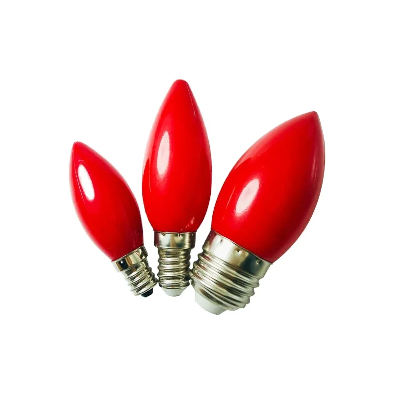 E12/e14 Candle Shape Bulb Led Energy Saving Light Bulb for Buddha Red Lotus God Lamp Light Buddhist for Chinese Wedding