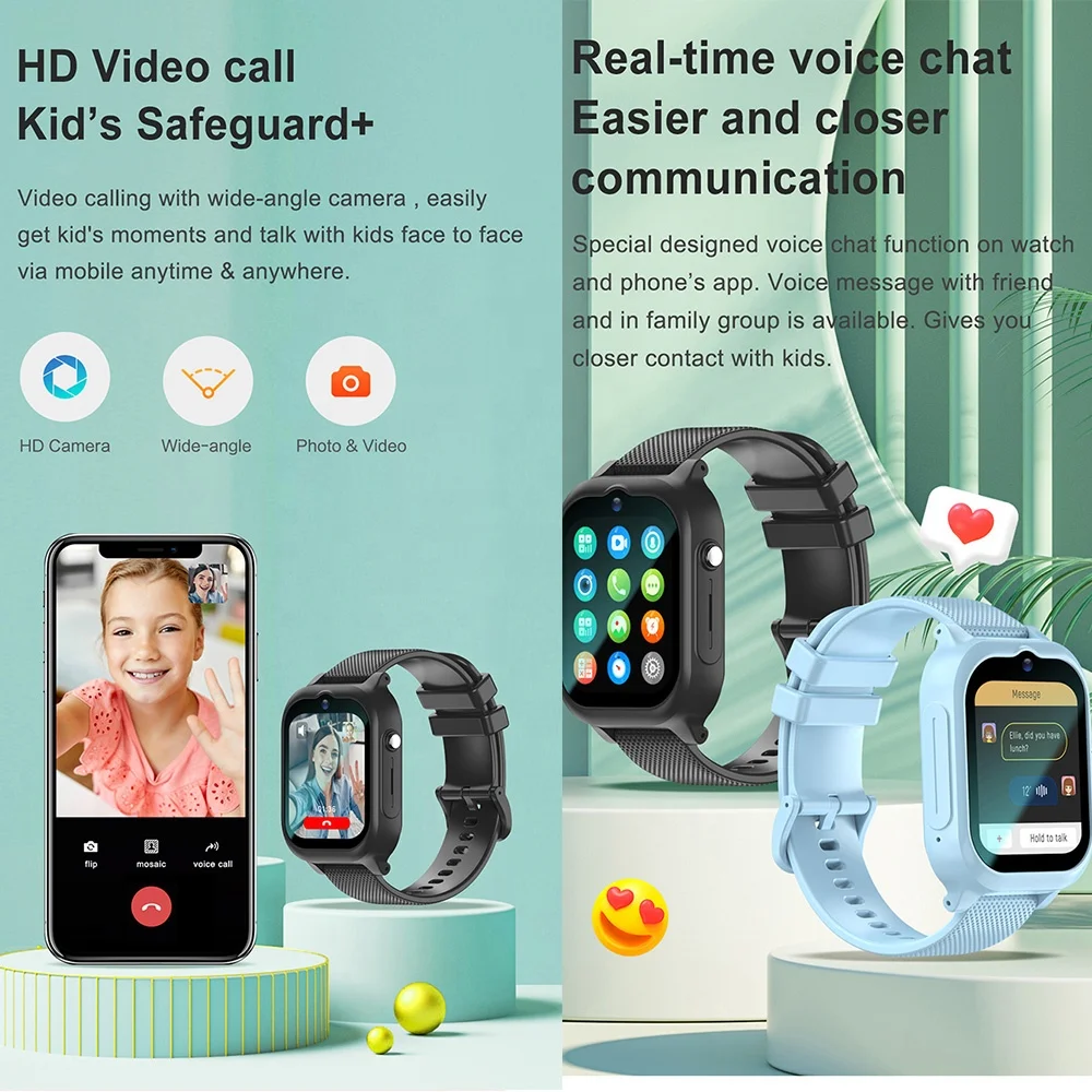K26H Desmontable 1,83 HD Cámara Smartwatch Niños 4G WIFI GPS