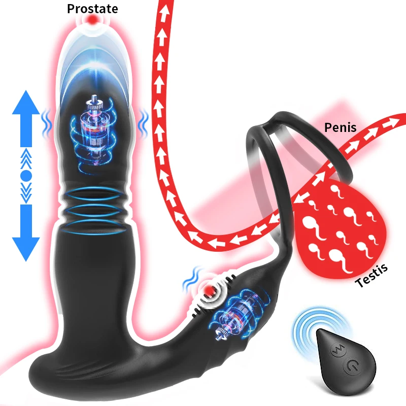 Male Prostate Massage Telescoping Vibration Wireless 10 Modes Silicone Anal Butt Plug Vibrator Sex Toys for Men Masturbation Male Prostate Massage Telescoping Vibration Wireless 10 Modes Silicone Anal Butt Plug Vibrator Sex Toys for Men Masturbation