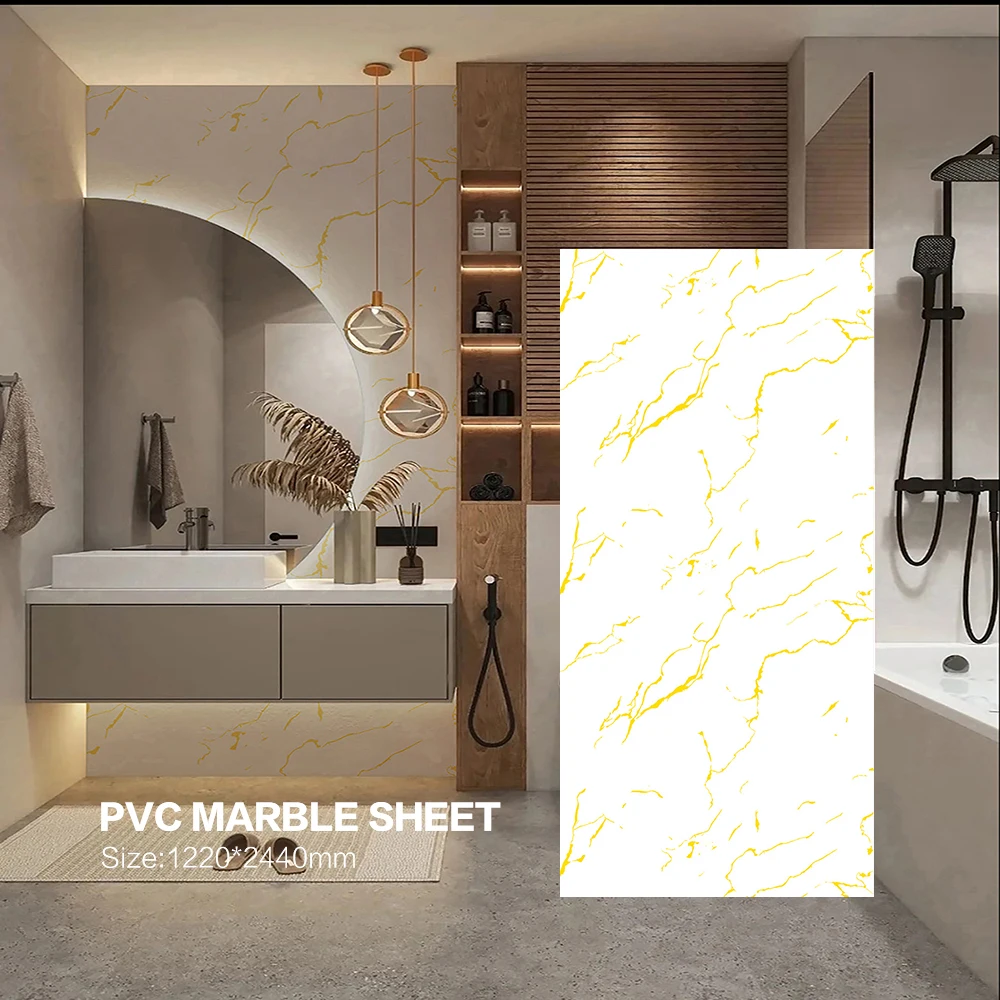 High Toughness Easy Fabricate Custom Size Polyvinyl Chloride UV Wall Panel Interior Decorative Panels