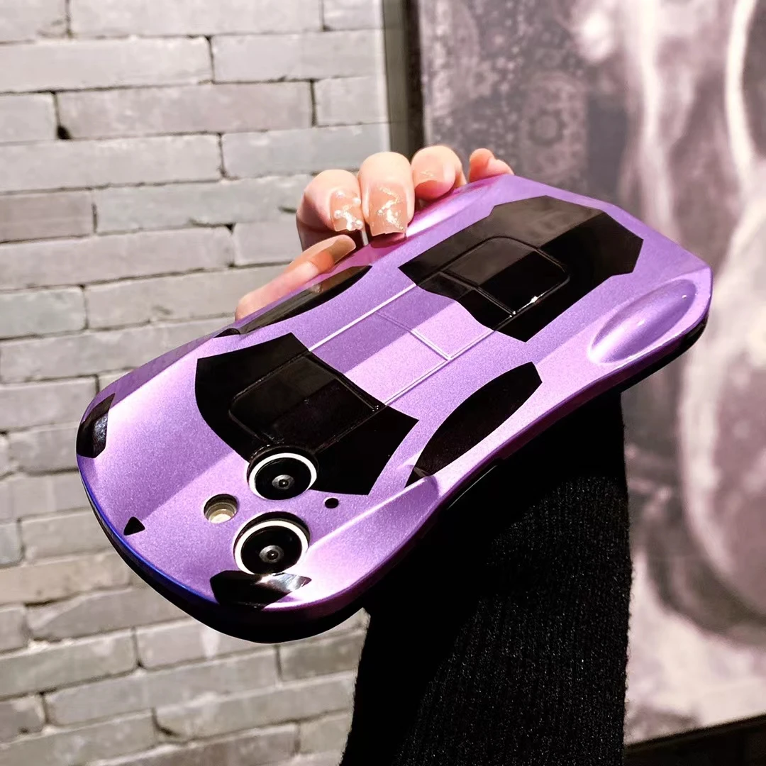 Custodia INS Sportiva A Forma Di Auto Per IPhone, TPU Anti Impronta, Compatibile Con 7/8/11/12/13/XR/SE