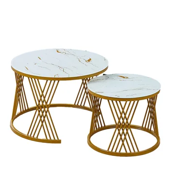 Factory Direct Coffee Table Nordic Simple Design Coffee Table  Living Room Furniture Steel Frame Wooden Coffee Table