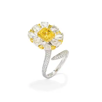 latest and best design 14Kt yellow gold diamond jewelry best affordable price ring