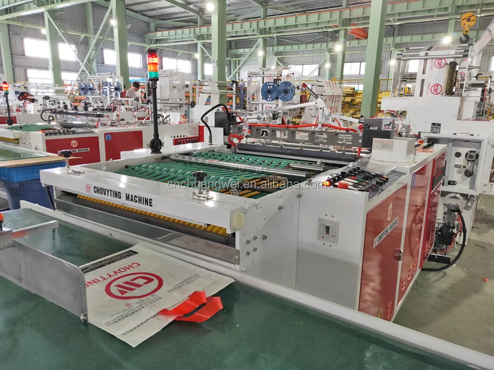 Automatic High Speed Polyethylene Shopping Loop Handle Plastic Carrier Bag Making Machine Heat Sealing Cutting Bag Machine