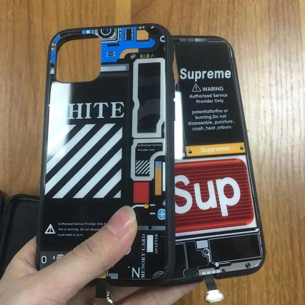 Custom Design Call Flash Phone Shell Tempered Glass Illuminate  Flash Light Phone Case for iPhone