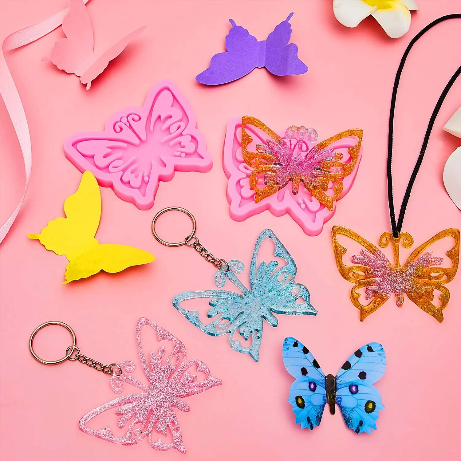 Silicone Molds for Resin Butterfly Handmade Keychain Silicone Mold