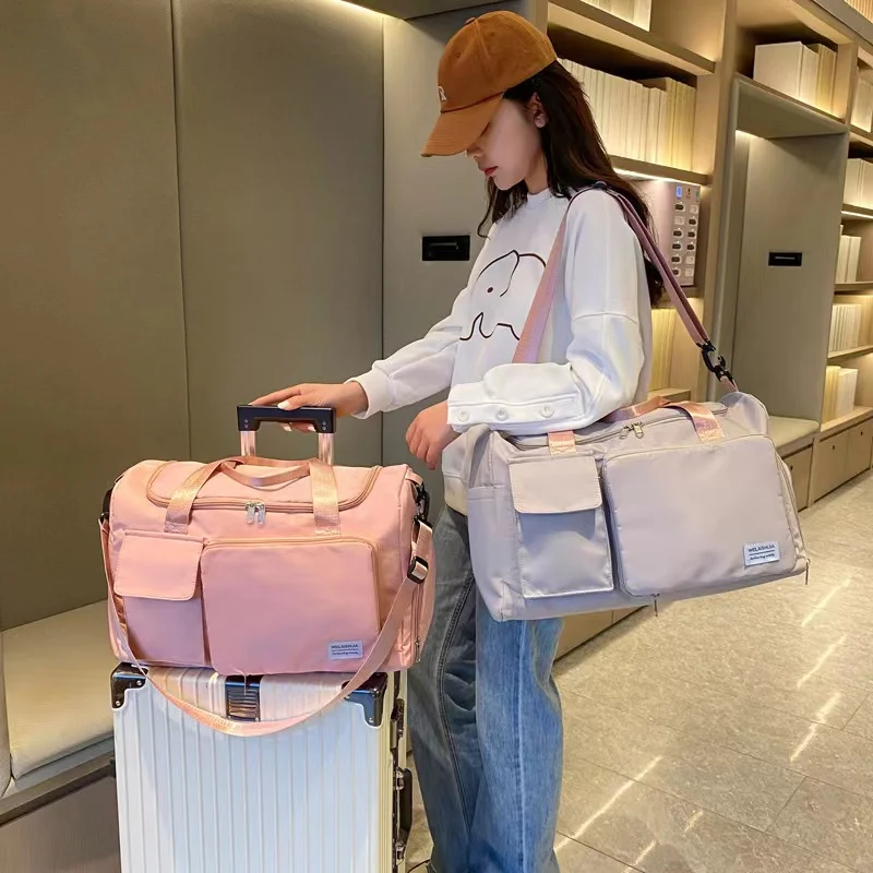 2024 New Foldable Large Capacity Short Travel Bag Dry Wet Separation Fitness Pack Swimming Multifunctional Portable Tote Luggage