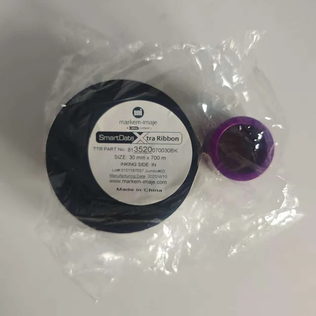 Markem Imaje 3520 33mm*700m X40 X45 TTO Heat Transfer Coding Machine Ribbon TTO Carbon Ribbon Packaging Machine Ink Ribbon 2