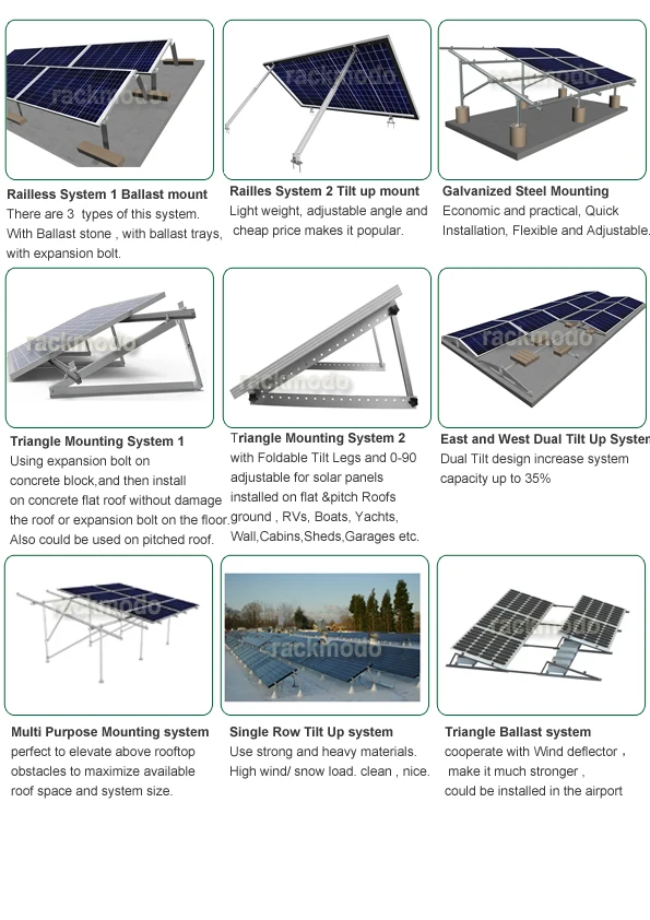 Solar Rooftop Triangle High Quality Flat Roof Triangular Solar Panel Support Frame for Roof ...