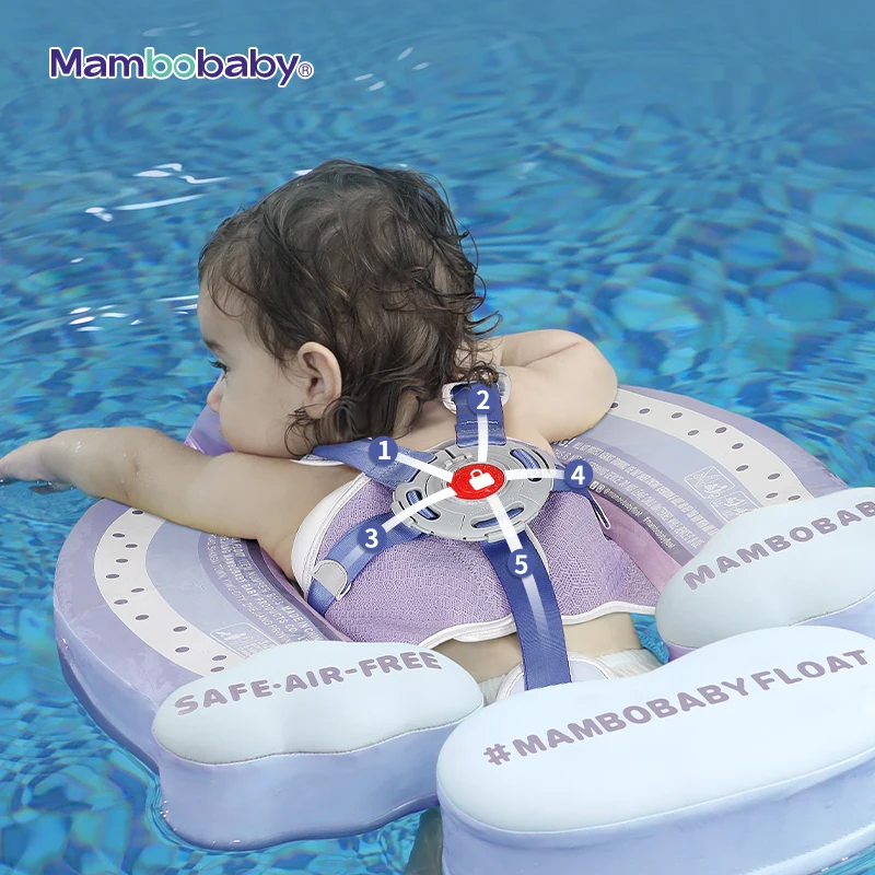 Mambobaby Float Amazon Baby Swimming Ring Fold-able Easy Carry With Tail  Canopy Crotch Non-Inflatable Baby