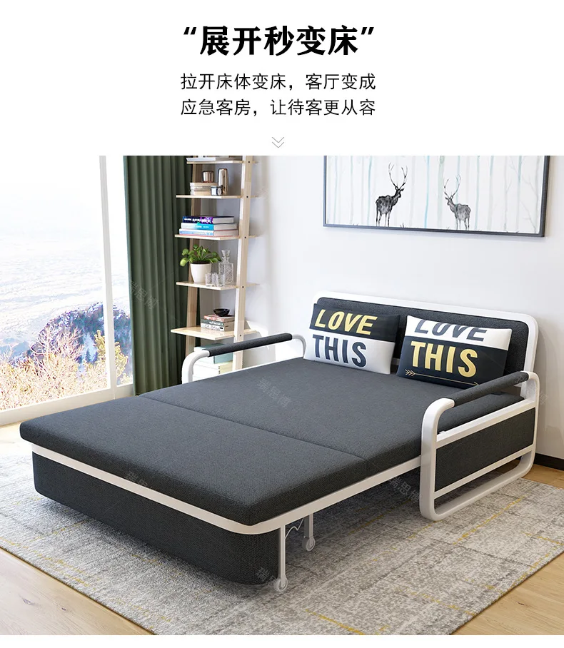 Modern Style Sectional Sofa Bed with Storage Living Room Furniture Suede Fabric l Shape Sofas Beds