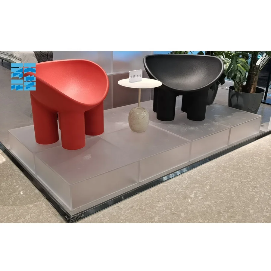 OEM Custom Transparent Frosted  Square Perspex Acrylic Plinth Clear Acrylic Pedestal Stand