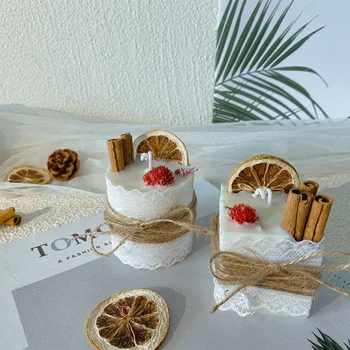 Factory Wholesale Cinnamon Scented Candle Soy Wax Candle Lemon Forest Style Decoration Festival Gift