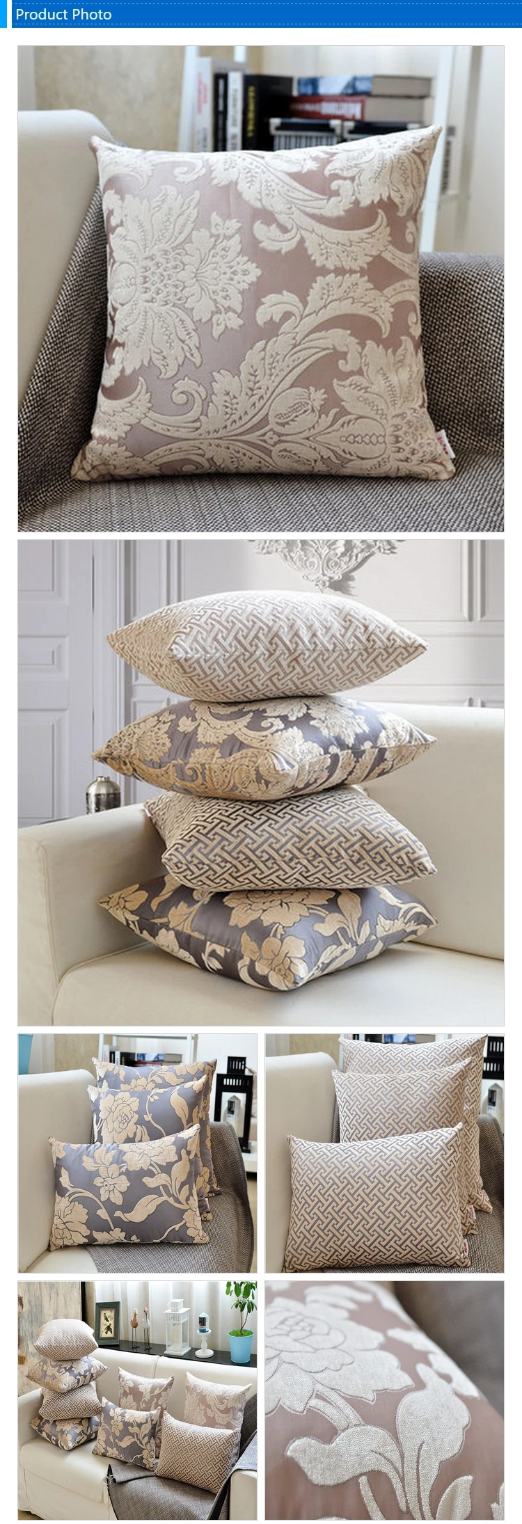 New Hotselling Europeanstyle Home Leather Sofa Pillow Cat Beige Stripe Jute Handmade Jacquard