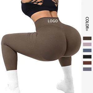 Customize Gym Leggings Butt Lifting High Waist Workout Yoga Pants Sports Fitness Women Yoga Leggings Seamless Leggings