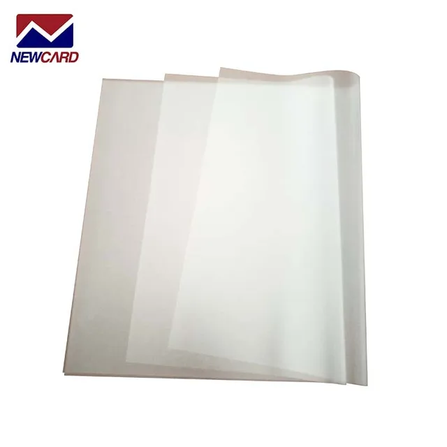 Transparent PC Polycarbonate  core coated overlay film for ID card/driving license/passport making