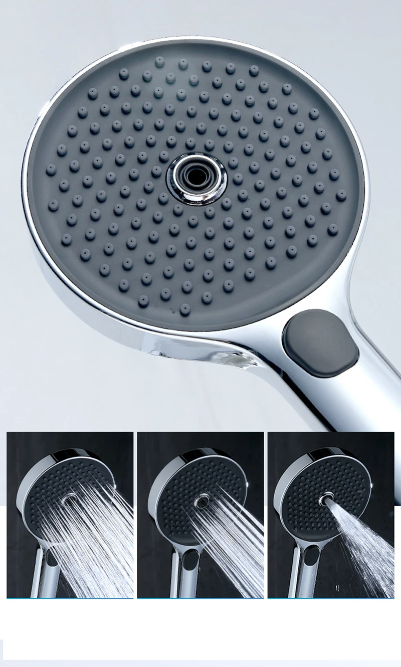 High Pressure Handheld Shower Head With Powerful Shower Spray Abs