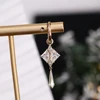 10k gold moissanite diamond earring
