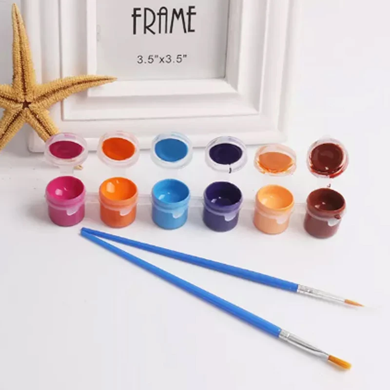 Самые продаваемые товары 2 мл акриловая цвет комплект ювелирных изделий различных 6 видов цветов дешевые набор акриловых красок