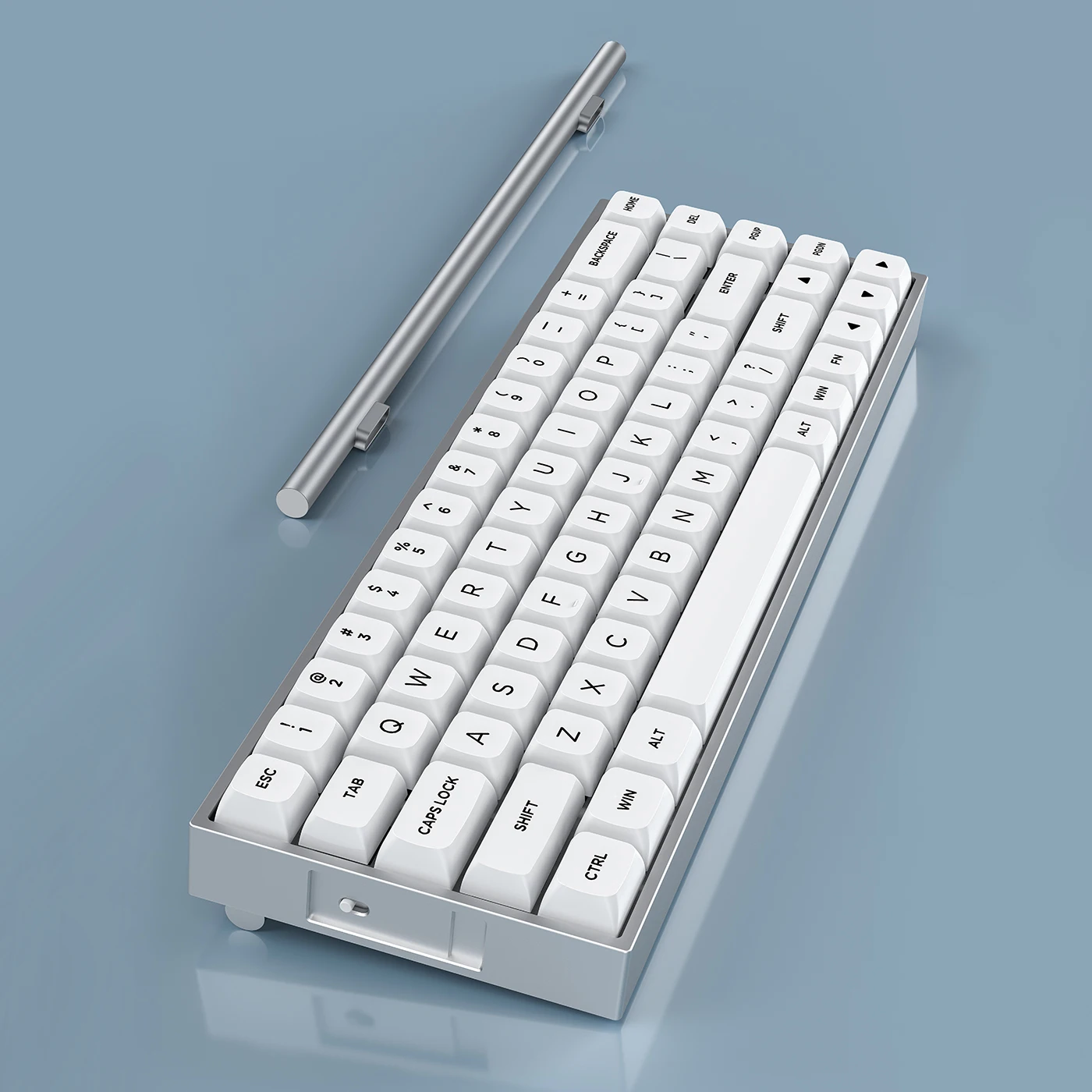 61 Keys Aluminium Mechanical Keyboard 60 Percent PBT Keycaps RGB ...