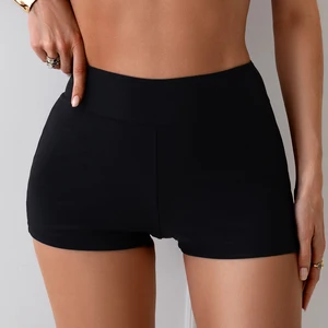 Vendor Black Slim Fit Boxer Swim Shorts Elastic Sexy Swimwear for Women