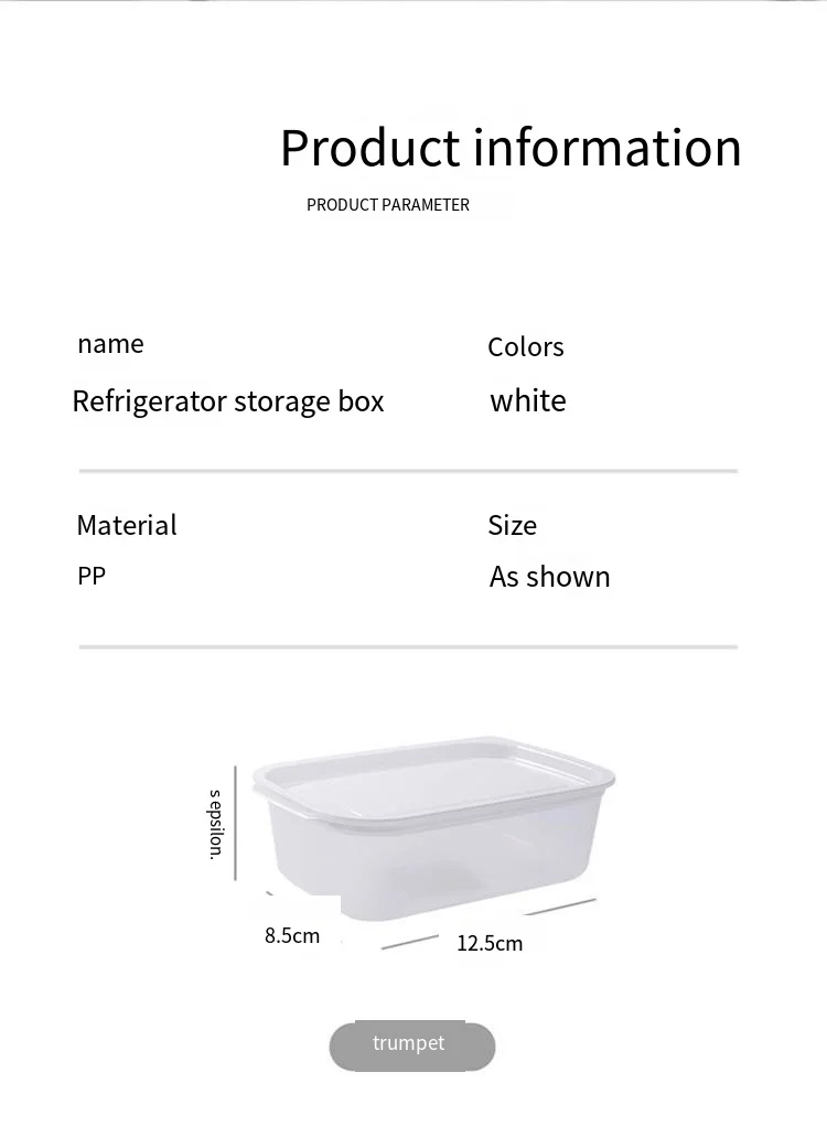 Fresh-keeping box set Refrigerator with lid food-grade plastic lunchmulti-grain type onion box manufacture