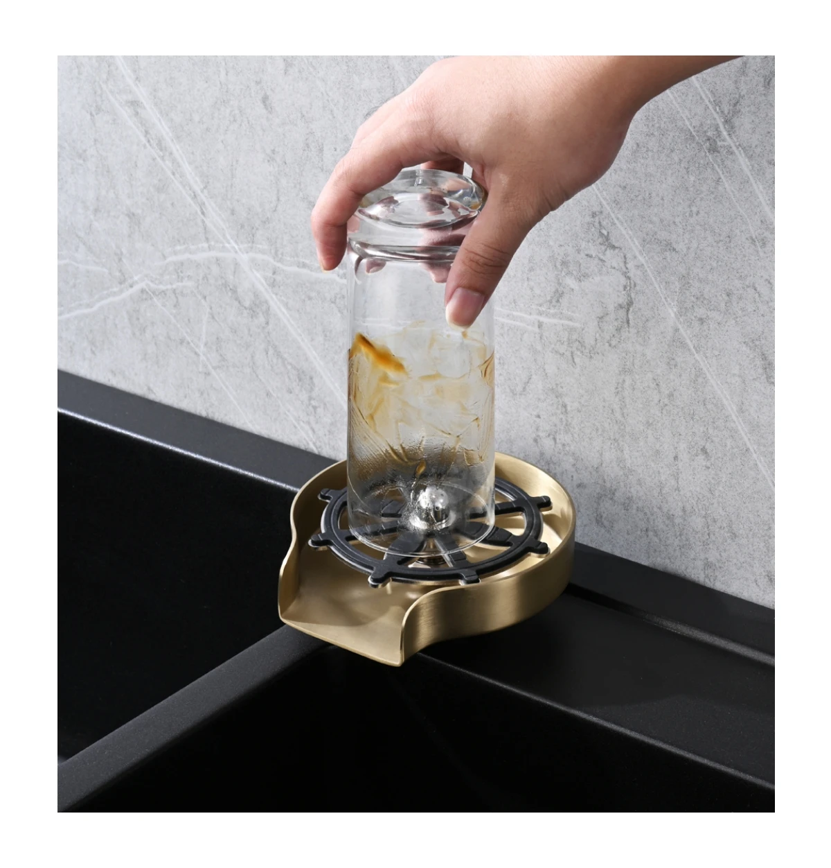 منتج جديد 2024 مخصص للذهب الفاخر عالي الضغط الأوتوماتيكي كوب غسالة الزجاج الزجاجية إكسسوارات أدوات المطبخ