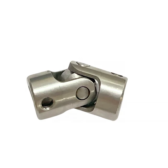 Small Stainless Steel Universal Cardan Joint Pin Block Bearing Single Universal Joint for 8mm Shaft for Food CNC Machining