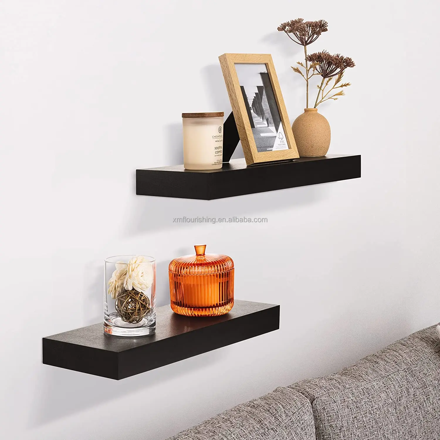 Floating Shelves Hanging Wall Shelves Decoration Perfect Trophy Display ...