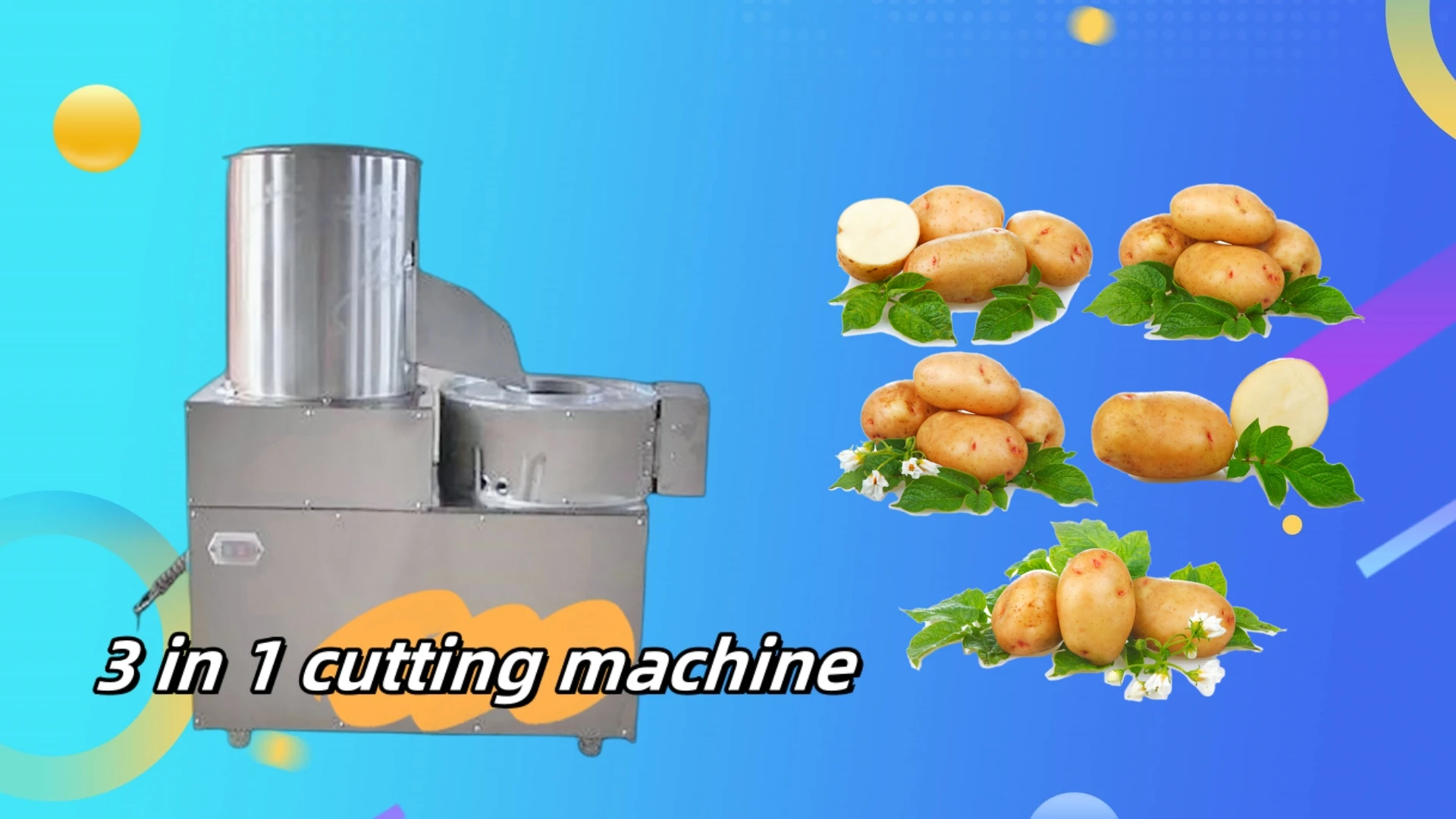 Kls Potato Peeler Slicer Machine Potato Chip Cutter Potatoes Cutting